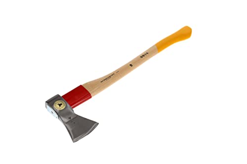 OCHSENKOPF Universal Gold-Forstaxt ROTBAND-PLUS, Hickory-Holzgriff, polierte Schneide, OX 620 H-1257, 740 mm lang von Ochsenkopf
