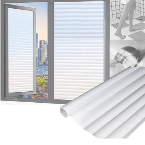 Cithway One-Way-Imitat-Jalousien, Sichtschutz-Fensterabdeckung, Einweg-Fensterfolie, Nicht klebende, mattierte Folie, Fenster-Sichtschutzfolie, Jalousien, mattierte Folie (30 * 100cm/11.81 * 39.37in) von Ocilenya