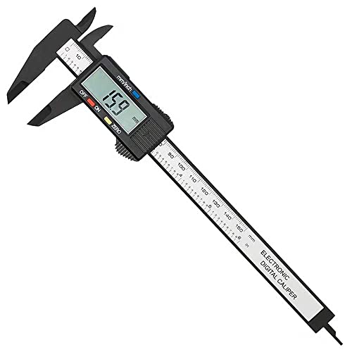 OcioDual 150mm Digitaler Messschieber Klassischer Schieblehre mit LCD-Display Schwarz ABS-Kunststoff Digital Schublehre Kaliber 0.1 Vernier von OcioDual