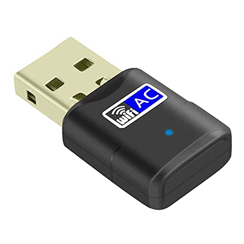 OcioDual 600Mbps WiFi Adapter 2.4GHz 5G USB 2.0 Dual Band Antenne WLAN Empfänger Stick Netzwerk Dongle für PC Laptop Schwarz von OcioDual