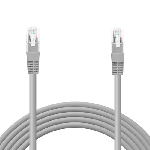OcioDual Ethernet-Kabel Cat.6 von 2m AWG24 UTP-Netzwerkkabel Grau 1 Gbit/s 250 MHz mit RJ45-Anschluss, Kompatibel mit PC PS5 PS4 XBOX X/S TV BOX ROUTER NAS Server Cat.5 und Cat.5e von OcioDual