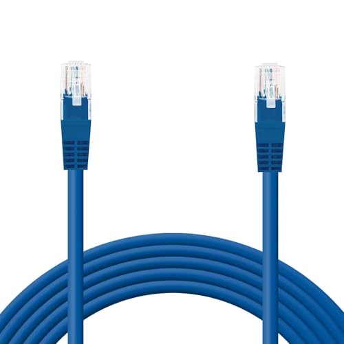 OcioDual Ethernet-Kabel Cat.6 von 3m AWG24 UTP-Netzwerkkabel Blau 1 Gbit/s 250 MHz mit RJ45-Anschluss, Kompatibel mit PC PS5 PS4 XBOX X/S TV BOX ROUTER NAS Server Cat.5 und Cat.5e von OcioDual