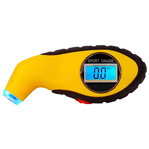 OcioDual LCD Digital Reifendruckmesser Luftdruckprüfer Reifendruckprüfer Messgerät LED für Amerikanisches Schrader Ventil von OcioDual