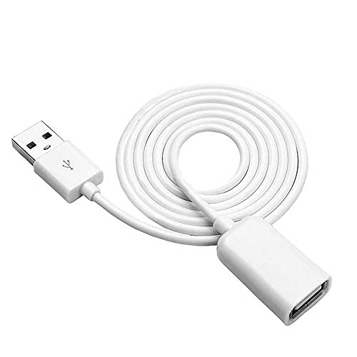 OcioDual USB 2.0 Verlängerungskabel USB A/Stecker auf USB A/Buchse weiss 1m Highspeed von OcioDual