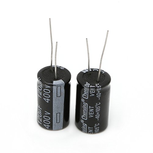 Ocobudbxw 2 Stück Aluminium-Elektrolytkondensator 120uF 400V 18x30mm Radial 400V120uF von Ocobudbxw