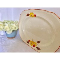 Art Deco Woods Elfenbeinwaren-Servierplatte von Ocovintage