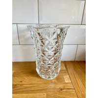 Vintage Vase Aus Geätztem Glas von Ocovintage