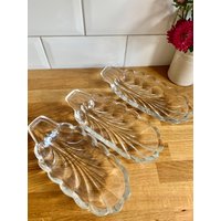 Vintage Klare Bleiglas Servierschalen. Salatschalen von Ocovintage