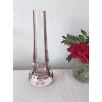 Vintage Rote Bleiglas Retro Vase Vintage Rote Bleiglas Retro Vase von Ocovintage