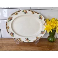 Vintage Sampson Bridgwood & Co 1940Er Jahre Servierplatte. Fleischplatte. Servierteller von Ocovintage