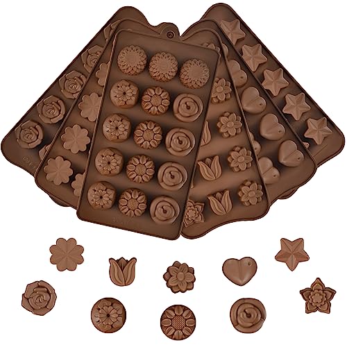 6Stück Pralinenform Silikon Schokoladenform Silikonformen Set, Antihaftbeschichtet Süßigkeiten Formen Bonbonform Silikon zum Backen, 6 Verschiedene Formen für Schokoladen Süßigkeitenform 6Stück Pralinenform Silikon Schokoladenform Silikonformen Set, Antihaftbeschichtet Süßigkeiten Formen Bonbonform Silikon zum Backen, 6 Verschiedene Formen für Schokoladen Süßigkeitenform von OctBird