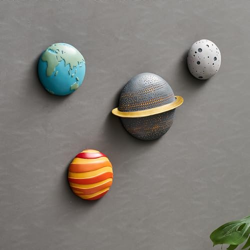 Octdays Weltraumplaneten-Dekor: Modernes Sonnensystem, Wandskulpturen, Planet, Erde, Wandbehang, Dekoration für Wohnzimmer, 3D-Wandkunst, Weltraum, Raumdekoration, Kinderzimmer, Klassenzimmer, von Octdays