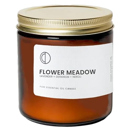 OCTŌ Flower Meadow Lavendel + Geranie + Neroli | Duftkerze Hergestellt mit ätherischen Ölen und Sojawachs. 400 ml von Octō