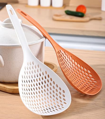 Octonyluck Skimmer Schlitzlöffel Spider Strainer, Abseihlöffel Sieb, Großes Kochabschäumer Mesh Küchensieb mit Langem Griff und Hängen Loch, Spülmaschinengeeignet, 2 Stück Octonyluck Skimmer Schlitzlöffel Spider Strainer, Abseihlöffel Sieb, Großes Kochabschäumer Mesh Küchensieb mit Langem Griff und Hängen Loch, Spülmaschinengeeignet, 2 Stück von Octonyluck