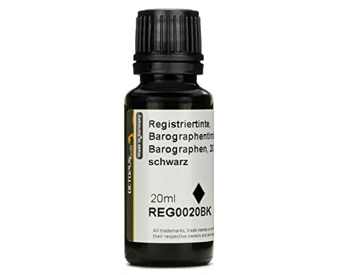 Octopus Fluids Registriertinte, Barographentinte für mechanische Barographen und Registriergeräte, schwarz, 20ml, non-OEM von Octopus Fluids