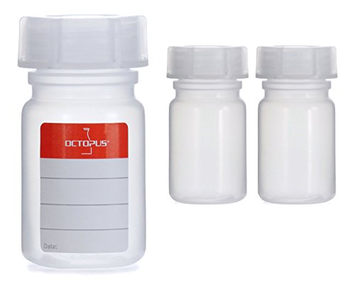 Octopus 3x 50 ml Weithalsflaschen aus LDPE mit Schraubverschluß, leere Chemiekalienflaschen, Laborflaschen mit Deckel als Aufbewahrungsbehälter für Labor, Küche oder Hobby Octopus 3x 50 ml Weithalsflaschen aus LDPE mit Schraubverschluß, leere Chemiekalienflaschen, Laborflaschen mit Deckel als Aufbewahrungsbehälter für Labor, Küche oder Hobby von Octopus