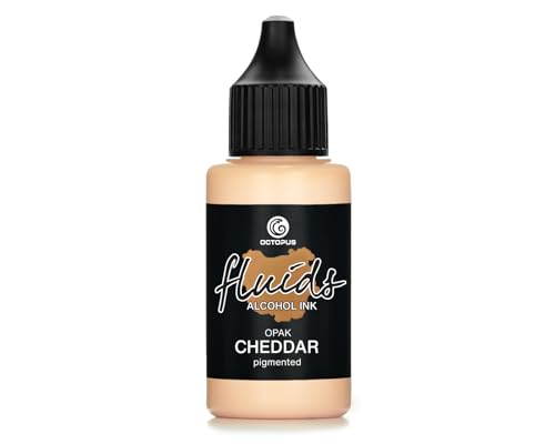 Fluids Alcohol Ink OPAK CHEDDAR, pigmentierte Alkoholtinte, deckend auf hellen und dunklen Untergründen von Octopus
