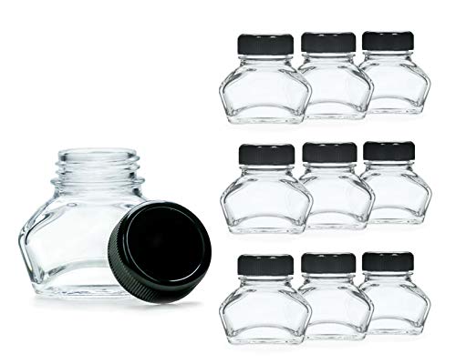 Octopus 10x Tintenglas, Tintenfässchen, Schmuckglas mit schwarzem Schraubverschluss, Volumen 30ml, Ø Gewinde 30mm Octopus 10x Tintenglas, Tintenfässchen, Schmuckglas mit schwarzem Schraubverschluss, Volumen 30ml, Ø Gewinde 30mm von Octopus