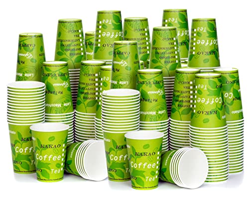 Octopus 500x Trinkbecher, Bio Grün, Coffee to go Pappbecher, Kaffeebecher mit 180 ml Füllvolumen Octopus 500x Trinkbecher, Bio Grün, Coffee to go Pappbecher, Kaffeebecher mit 180 ml Füllvolumen von Octopus