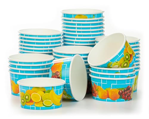 Octopus 50x Eisbecher, EIS- Pappbecher, Früchtebecher mit 160 ml Füllvolumen von Octopus