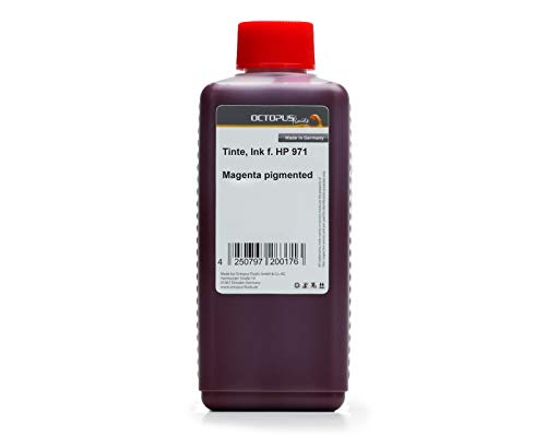 Octopus Nachfülltinte kompatibel für HP 971 Druckerpatronen Magenta pigmentiert, 1L, für HP Officejet PRO X 451, X 476, X 451, X 476, X 576, X 551, kein OEM von Octopus