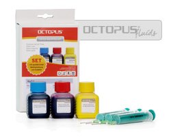 Octopus Tinten Nachfüllset kompatibel für HP 14, HP 17, HP 23, HP 78 Druckerpatronen Color, Refill Set 150 ml, Non-OEM von Octopus