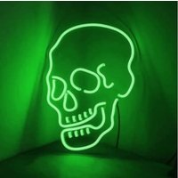 Scull Led Neon Schild - Licht Raum Interior Design Wand Kunst Dekor Halloween von OctopusNeon