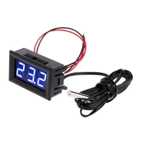 0,56-Zoll-LED-LED-Sensormodulmoduldetektor DC 5-12V Thermometer Testerplatte Temperaturinstrument (blau) von Ocuuer