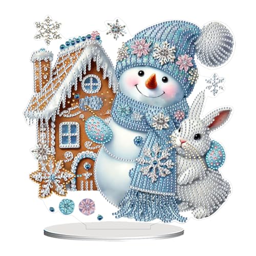 2D Flat Snowman Print DIY Desktop Art Kit for Home Office Dekor (CN462) von Ocuuer