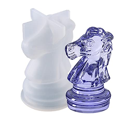 3D -Schachstücke Silikonform Epoxidharz Schmuck Home Dekoration Gussform (Ritter) von Ocuuer