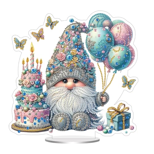 Acryl -Spezialform Altes Paar Diamant Malerei Tabletop Ornamente Kit Tisch Top Malerei Ornament Kits 5d Diy Art Tabletop Dekorationen for Home Office Decor (BT036) von Ocuuer