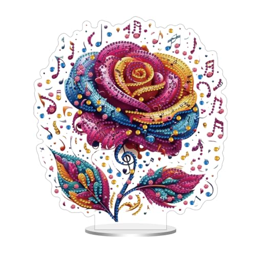 Acryl -Spezialform Altes Paar Diamantmalerei Tabletop Ornamente Kit Tisch Top Malerei Ornament Kits 5d Diam Art Tabletop Dekorationen for Erwachsene Anfänger (BT029) von Ocuuer