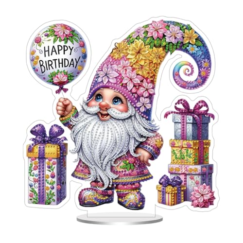 Acryl -Spezialform altes Paar Diamant Malerei Tabletop Ornamente Kit Tisch Top Malerei Ornament Kits 5d Diam Art Tabletop Dekorationen for Erwachsene Anfänger (BT035) von Ocuuer