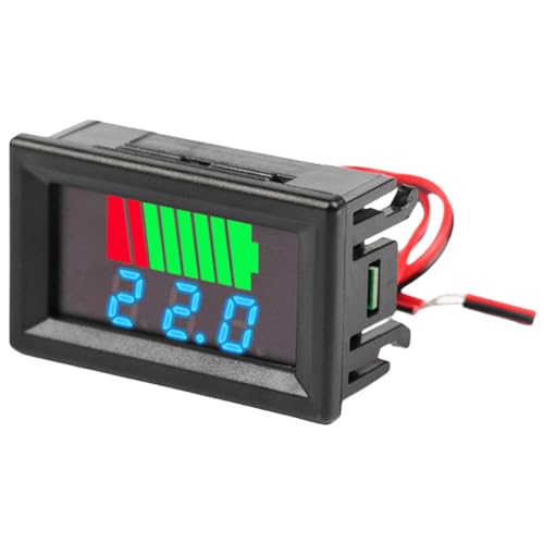 Autobatterie -Ladungsstufe Anzeige Batterie Monitor LED -Anzeige Batteriespannung Messkapazitätsanzeige 12V 24 V 36V 48 V 60 V 72V Auto Identifizieren Sie for die meisten Autos (12 60 V Blau) von Ocuuer