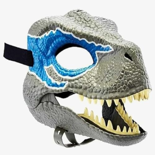 Dinosaurierhundmaske Mehrzweck lustiges Haustierkinnkostüm for Halloween (blau) (Stil 2) von Ocuuer