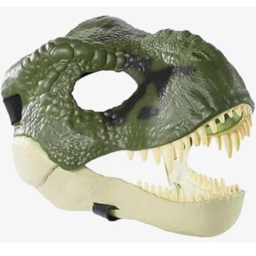 Dinosaurierhundmaske Mehrzweck lustiges Haustierkinnkostüm for Halloween (grün) (Style1) von Ocuuer