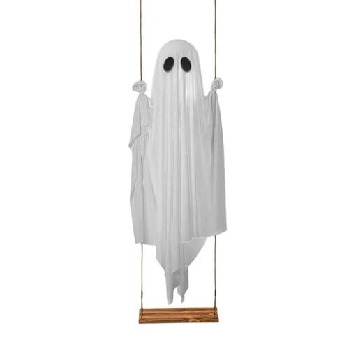Halloween Hanging Swing Ghost Decor verdicken verstellbare Geisterdekorationen Batterieantrieb süßer weißer Geisterschwung for Veranda Hofbäume Halloween Hanging Swing Ghost Decor verdicken verstellbare Geisterdekorationen Batterieantrieb süßer weißer Geisterschwung for Veranda Hofbäume von Ocuuer