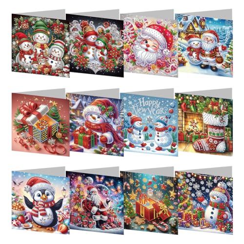 Ocuuer Diamantmalerei Grußkarten DIY 5D Strasskunst Grüße Geburtstagskarte handgefertigt 5D Strassstickstick den Karten Kits Arts Crafts for Birthday Thanksgiving Day (HK045) von Ocuuer