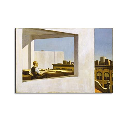 Edward Hopper Maler-Kunstwerk – (kleines Stadtbüro), Druckposter, Leinwand, Wandkunst, dekoratives Schlafzimmer, modernes Zuhause, Kunstwerk, 30 x 45 cm von OdDdot