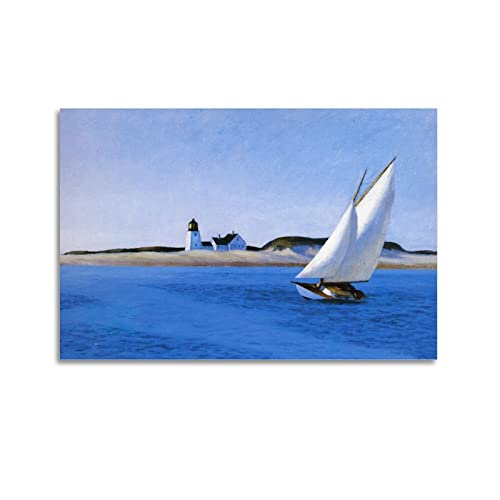 OdDdot Edward Hopper Maler-Kunstwerk – Druck Poster Wandkunst Gemälde Leinwand Geschenk Wohnzimmer Drucke Schlafzimmer Dekor Kunstwerke 50 x 75 cm von OdDdot
