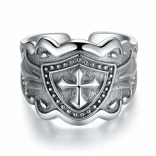 OdDdot Ins Style S925 Silber Kreuz Punk Vintage Ring für Männer Ring Personalisierter Ring Valentinstag Urlaub Licht Luxus Schmuck von OdDdot