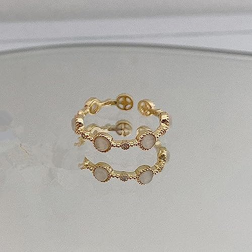 OdDdot Neues Einfacher Spitzenkanten-Opalring für Frau Trendiger Hochzeitsfeierschmuck Luxus Exquisiter Ring Temperament Design Ring OdDdot Neues Einfacher Spitzenkanten-Opalring für Frau Trendiger Hochzeitsfeierschmuck Luxus Exquisiter Ring Temperament Design Ring von OdDdot