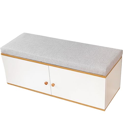 Odaima Bankauflage Bankkissen 5cm Dicke Sitzkissen Bank, Outdoor Stuhlkissen mit Abnehmbarem Leinen Bezug, rutschfest Sitzpolster Bank, Bankpolster Stuhlkissen für Gartenmöbel(Hellgrau,80x35x5cm) von Odaima