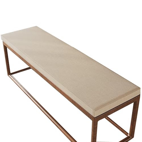 Odaima Bankkissen Bankauflage Stuhlkissen für Fensterbank, Abnehmbarem Gartenbankauflage Dicke 5 cm rutschfeste Bankpolster Schaukel Sitzkissen für Outdoor, Terrasse, Drinnen(Dark Beige,200x40x5cm) von Odaima