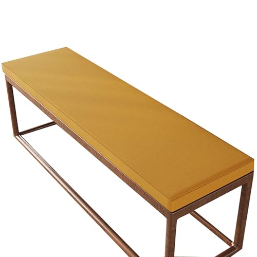 Odaima Bankkissen Bankauflage Stuhlkissen für Fensterbank, Abnehmbarem Gartenbankauflage Dicke 5 cm rutschfeste Bankpolster Schaukel Sitzkissen für Outdoor, Terrasse, Drinnen(Gelb,120x60x5cm) von Odaima