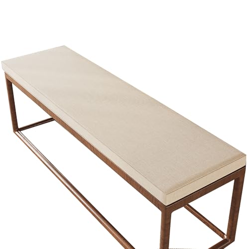 Odaima Bankkissen Bankauflage Stuhlkissen für Fensterbank, Abnehmbarem Gartenbankauflage Dicke 5 cm rutschfeste Bankpolster Schaukel Sitzkissen für Outdoor, Terrasse, Drinnen(Ight Beige,140x50x5cm) von Odaima