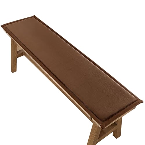 Odaima Bench Sitzpolster Outdoor/Indoor Gartenbank Bankauflage Sitzkissen 30x180/100x50/120x40/150x40 cm Samt Bankkissen Loungekissen Rutschfestes(Dunkler Kaffee,40x150cm) von Odaima