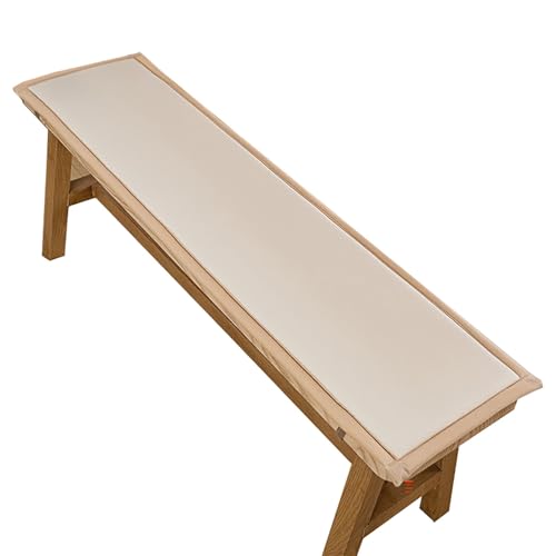 Odaima Bench Sitzpolster Outdoor/Indoor Gartenbank Bankauflage Sitzkissen 30x180/100x50/120x40/150x40 cm Samt Bankkissen Loungekissen Rutschfestes(Milky White,30x80cm) von Odaima