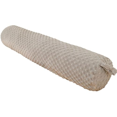 Odaima Runder Ganzkörperkissen Zylindrischer Kissen 60/100/150cm Nackenrolle Seitenschläferkissen mit Bezug Weicher Körperkissenbezug für Schlafzimmer, Wohnzimmer,Couch(Gray,60x12cm) von Odaima