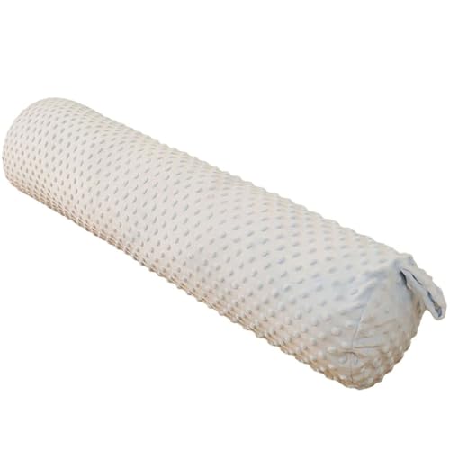 Odaima Runder Ganzkörperkissen Zylindrischer Kissen 60/100/150cm Nackenrolle Seitenschläferkissen mit Bezug Weicher Körperkissenbezug für Schlafzimmer, Wohnzimmer,Couch(Hellblau,60x12cm) von Odaima
